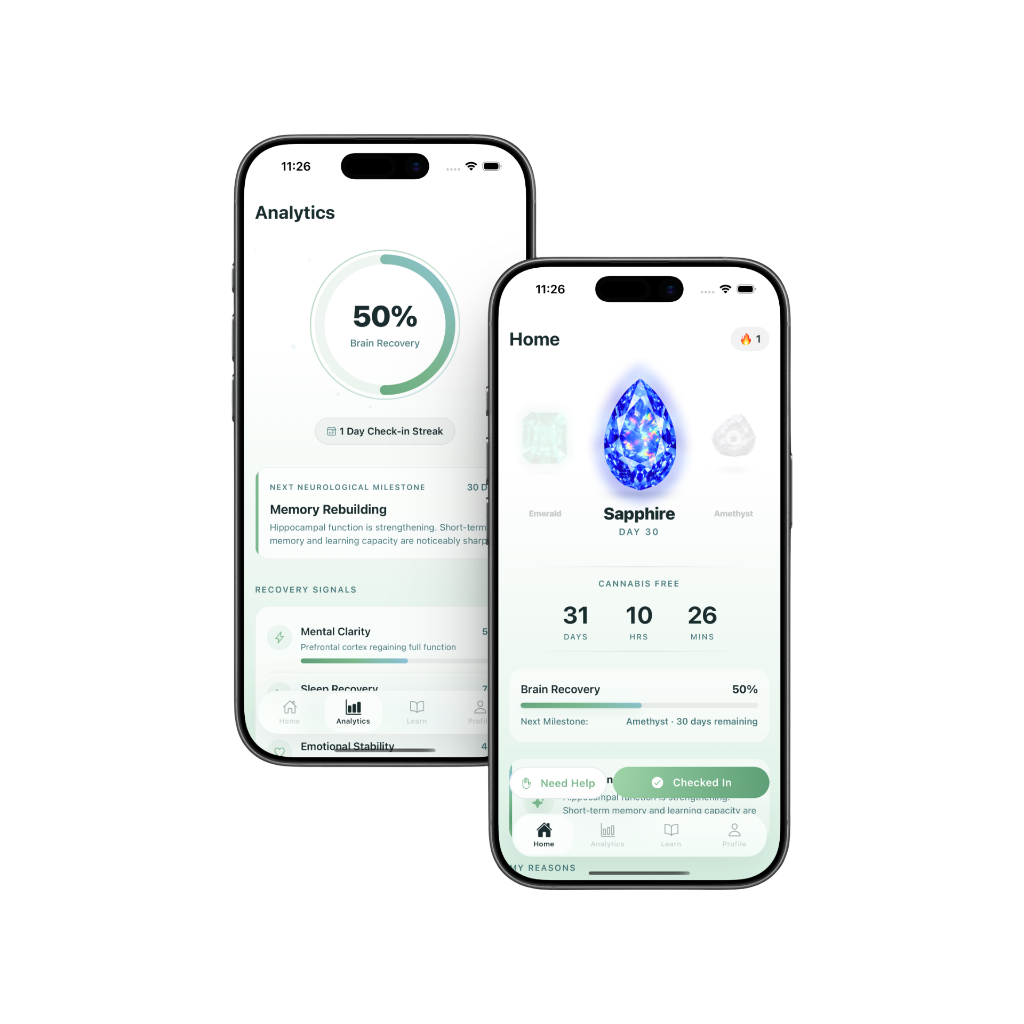 Aurora App — Home & Analytics screens